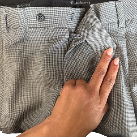 Vintage Burberrys Wool Suit Mens 42R Gray 2 Piece Blazer Pants - Picture 12 of 14
